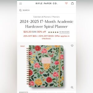 BRAND NEW - Rifle Paper Monthly Planner 🗓️